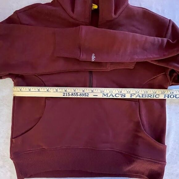 allbirds Anytime Quarter Zip + Sweatpants Burgundy Womens Size S Knit Lounge Set - Picture 12 of 16